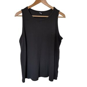 Old Navy Luxe Ribbed Tank Top Women's Size Large Dark Gray Sleeveless